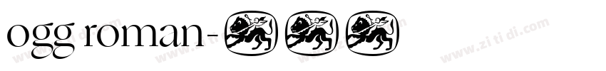 ogg roman字体转换